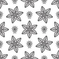 Vector paisley drop and line flower pattern