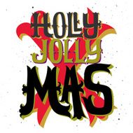 Christmas card Hand lettering Decorative pattern