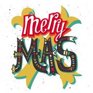 Christmas card Hand lettering Decorative pattern N5