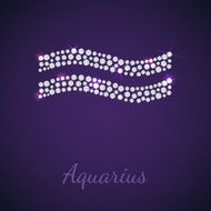 Diamond zodiac Aquarius
