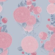 Seamless texture with asters N10