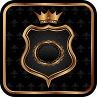 elegant gold heraldry frame