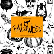 Vintage background for halloween isolated on white N4