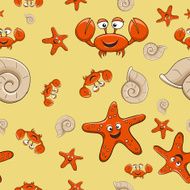 Sea theme vector pattern illustration N4