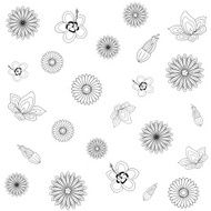Vector seamless vintage floral pattern N5