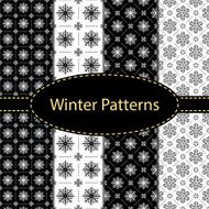 Winter Pattern Set also for print