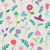 hand drawn flowers seamless pattern N8