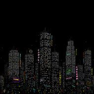 City Skyscraper Vector Pattern