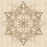 Decorative floral ornament in East style N5