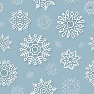 Abstract Christmas background seamless pattern with snowflakes
