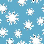 Rock and roll winter seamless pattern Background Snowflakes fro