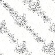 seamless black and white floral pattern N3