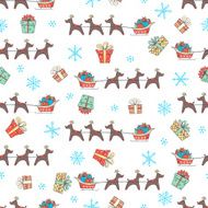 Christmas and New Year seamless vector pattern