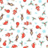 Christmas and New Year seamless vector pattern N4