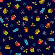 Christmas and New Year seamless vector pattern N6