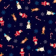 Christmas and New Year seamless vector pattern N8