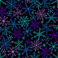 Seamless vector pattern with snowflakes