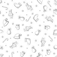 Christmas and New Year seamless vector pattern N12