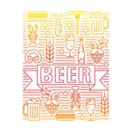 Emblem of beer and snacks