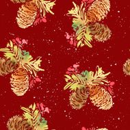 Seamless Christmas pattern Watercolor N6