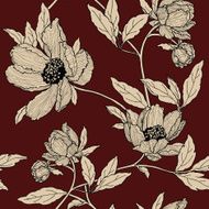 Seamless pattern with flowers rose N6