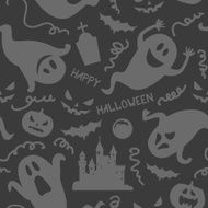 Halloween ghost seamless pattern
