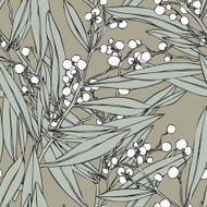 Seamless Pattern with floral ornament N19