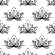 Vector Black and White Seamless Pattern