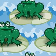 Vector Frog Seamless Pattern