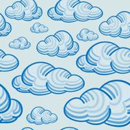 Vector Clouds Seamless Pattern