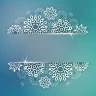 Abstract Christmas background with linear snowflakes