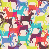 Seamless pattern with deers