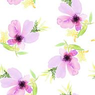 Seamless pattern with flowers watercolor Gentle colors Female N19