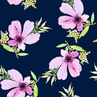 Seamless pattern with flowers watercolor Gentle colors Female N20