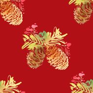 Seamless Christmas pattern Watercolor N16