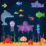 Ocean underwater life sea animals