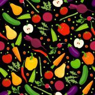 Organic food seamless pattern