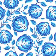 Gzhel seamless pattern Vector illustration