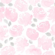 hand drawn watercolor roses seamless pattern