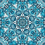 blue crystal kaleidoscope pattern