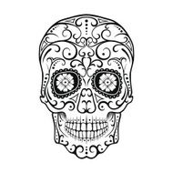 Black and White tattoo Skull