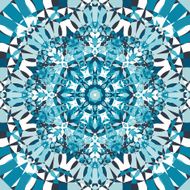 blue circular kaleidoscope pattern