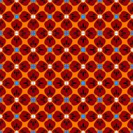 Mexican stylized talavera tiles seamless pattern in blue and red