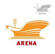 Architectural icon of a modern stadium