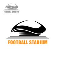 Modern football stadium building icon
