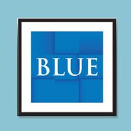 blue paper folded background