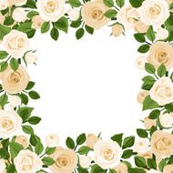 Vector background with white roses