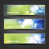 Set of Colorful Sparkling Bright Horizontal Headers and Banners N17