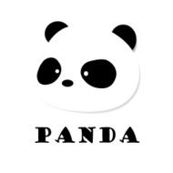 simple sign a panda - design template