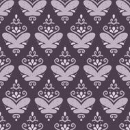 Violet seamless pattern with doodle ornaments N2